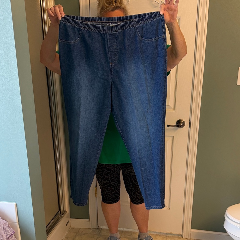 Just My Size Dark Blue Denim Capris